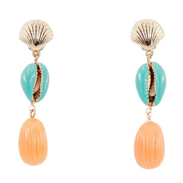 COWRIE SEASHELL DANGLE EARRING