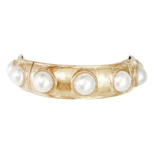 PEARL BEAD METAL BRACELET