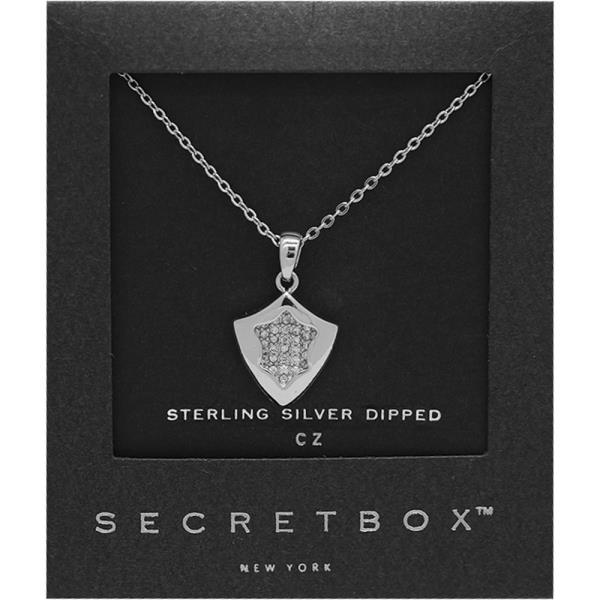 SECRET BOX GOLD DIPPED CZ FOSSIL NECKLACE