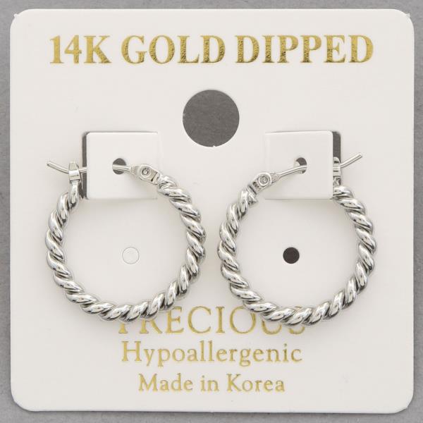 TWISTED 14K GOLD DIPPED EARRING