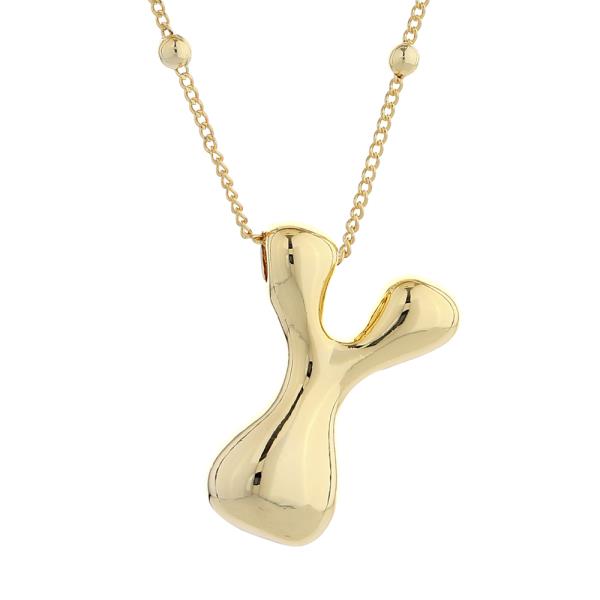 14K GOLD DIPPED BOLD INITIAL NECKLACE