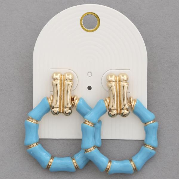 COLOR BAMBOO METAL EARRING