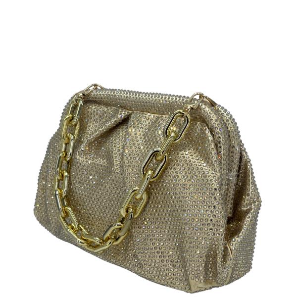 RHINESTONE CLUTCH BAG