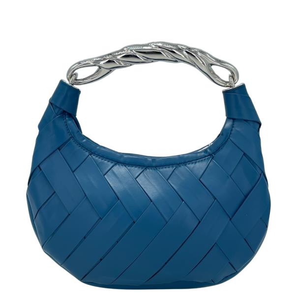 WOVEN HOBO METAL HAND BAG