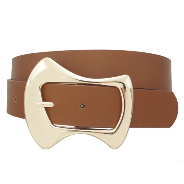 FLUID MODERN BOW CURVE BUCKLE BELT