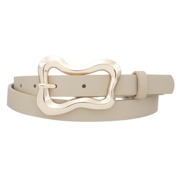 ORGANIC SWIRL BUCKLE SKINNY BELT