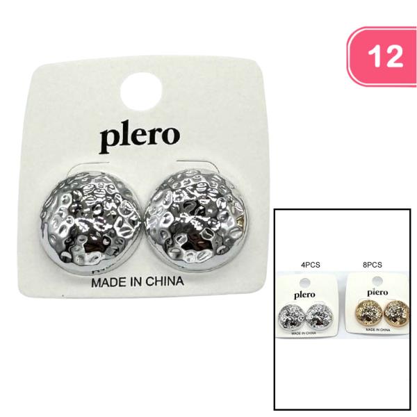 METAL ROUND EARRING (12 UNITS)