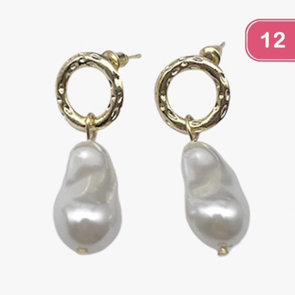 PEARL METAL EARRING (12 UNITS)