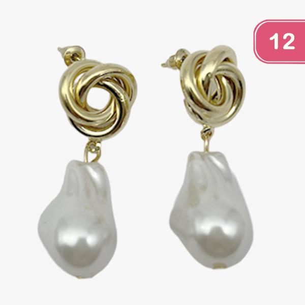 PEARL METAL EARRING (12 UNITS)