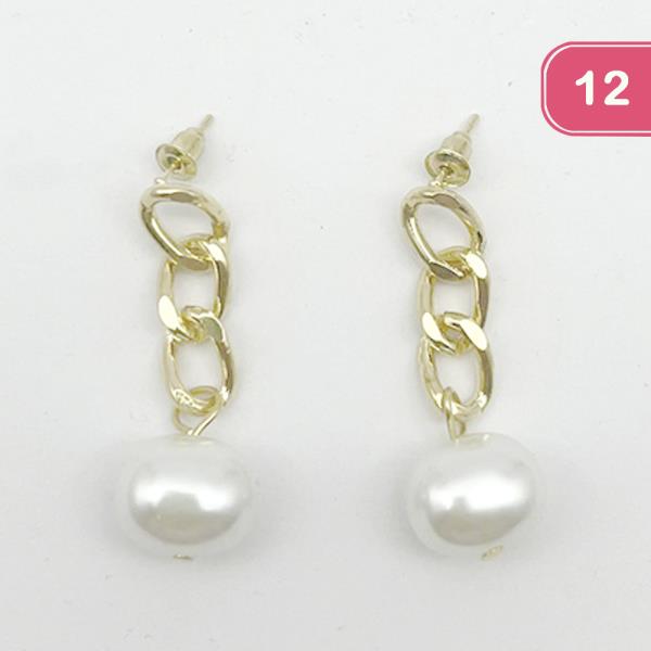 PEARL METAL EARRING (12 UNITS)