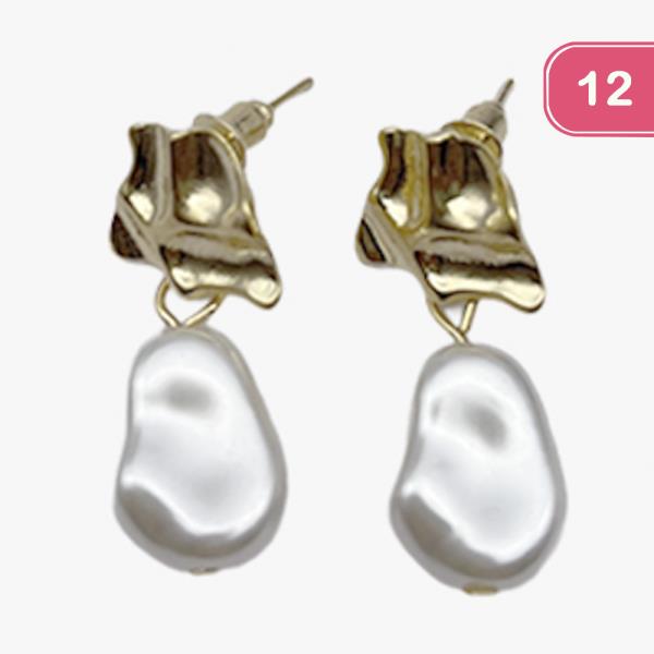 PEARL METAL EARRING (12 UNITS)