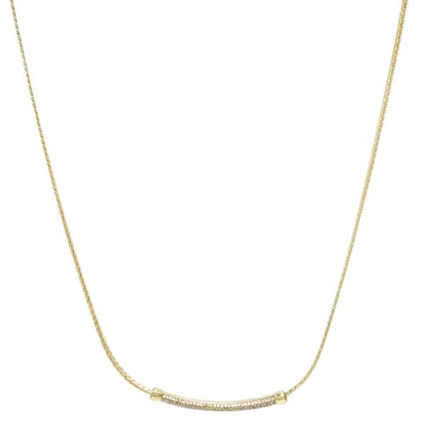 CZ METAL BAR METAL NECKLACE