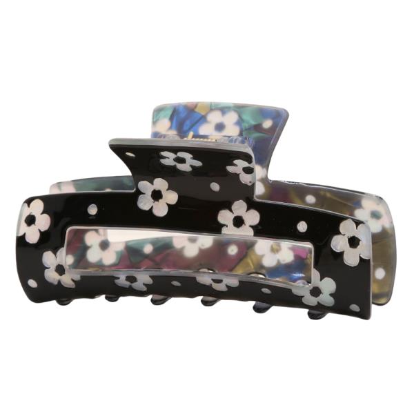 FLOWER PATTERN CLAW HAIR CLIP