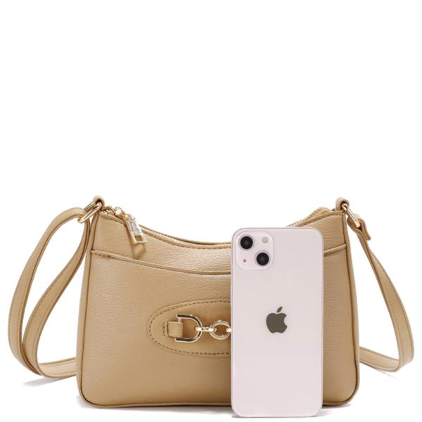 CHIC SMOOTH LINK DESIGN CROSSBODY BAG