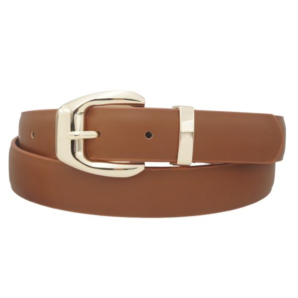 SQUARED BUBBLE U BUCKLE BELT WITH LOOP