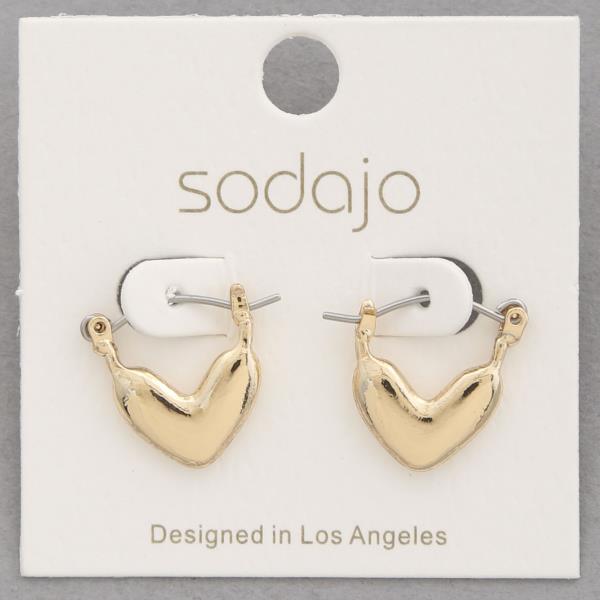 SODAJO HEART SHAPE METAL EARRING