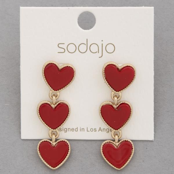 SODAJO HEART DANGLE EARRING