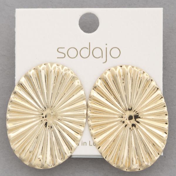 SODAJO OVAL LINK METAL EARRING