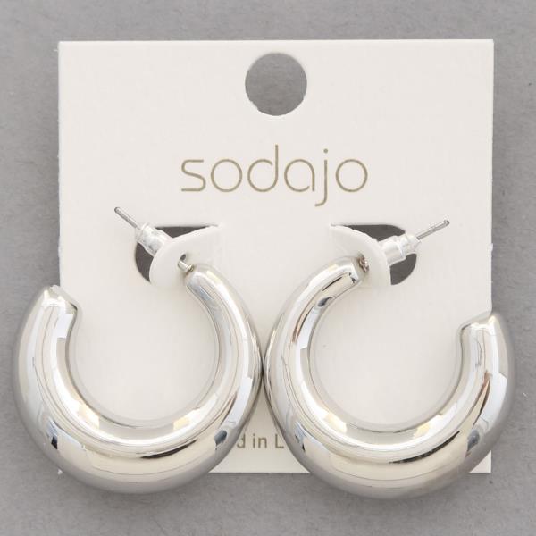 SODAJO PIPE OPEN HOOP EARRING