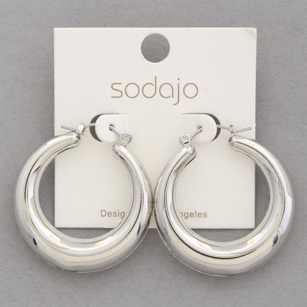 SODAJO PIPE HOOP EARRING