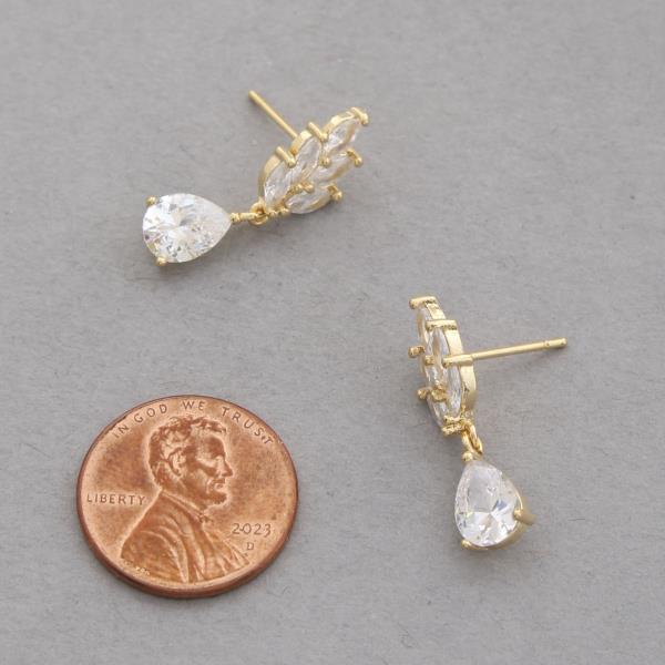 SODAJO CZ GOLD DIPPED EARRING