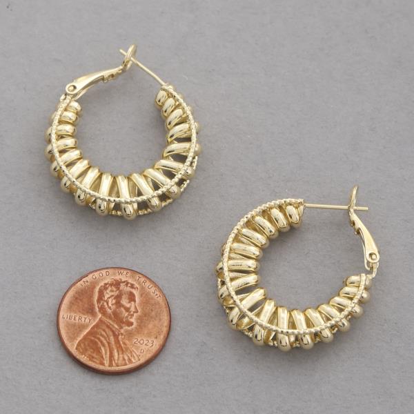 SODAJO METAL HOOP GOLD DIPPED EARRING