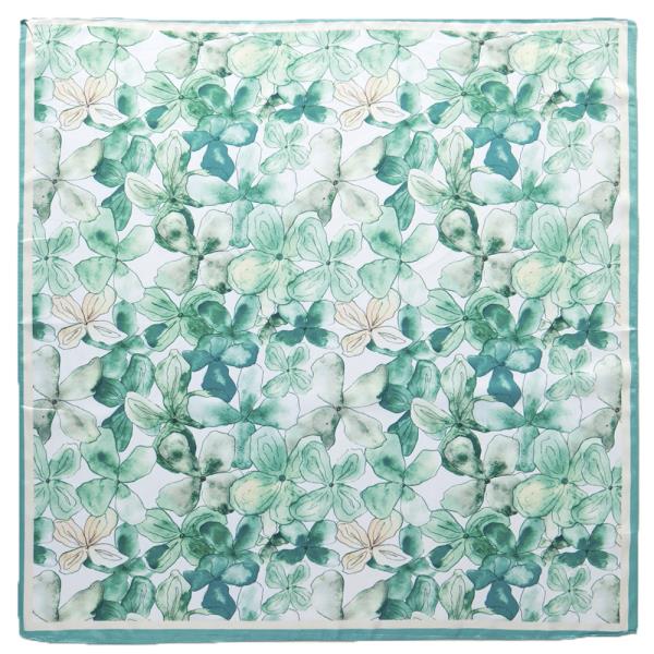 FLORAL PRINT SILKY BANDANA NECK SCARF