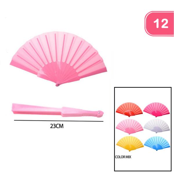 PLAIN HAND FAN (12 UNITS)