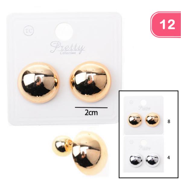 METAL ROUND EARRING (12 UNITS)