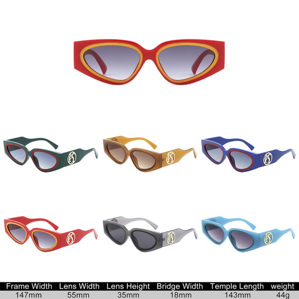 OVAL DESIGN FASHION SUNGLASSES 1DZ