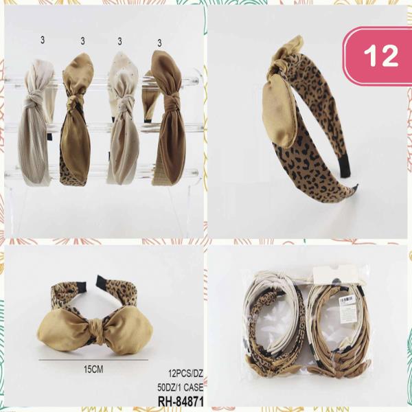 RIBBON HAIR HEADBAND (12 UNITS)