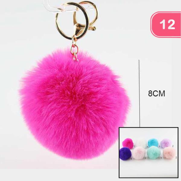 POM POM KEYCHAIN (12 UNITS)