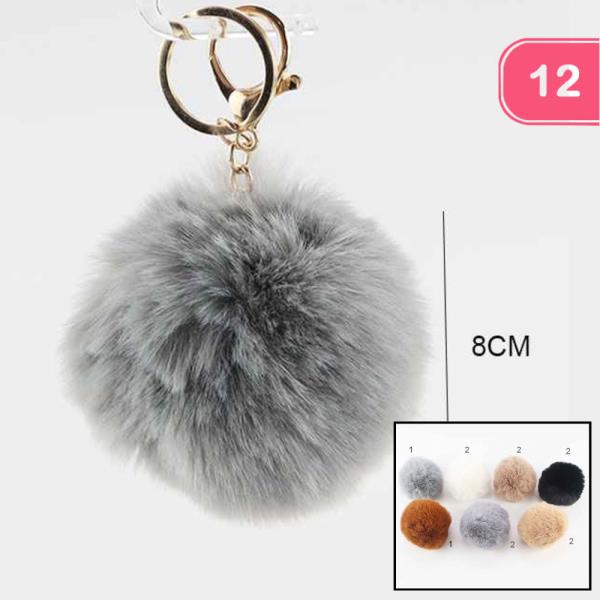 POM POM KEYCHAIN (12 UNITS)