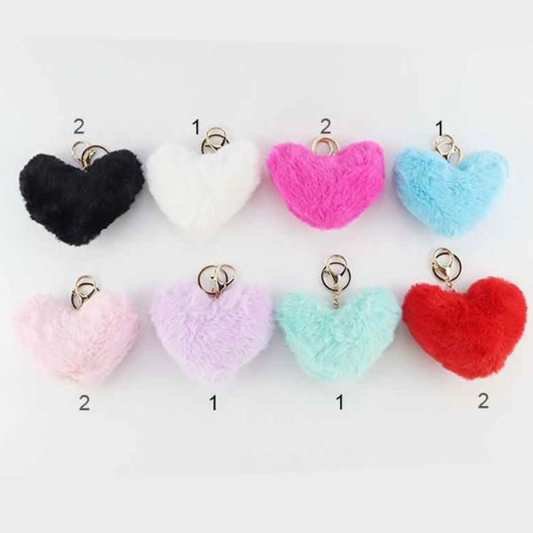 HEART POM POM KEYCHAIN (12 UNITS)