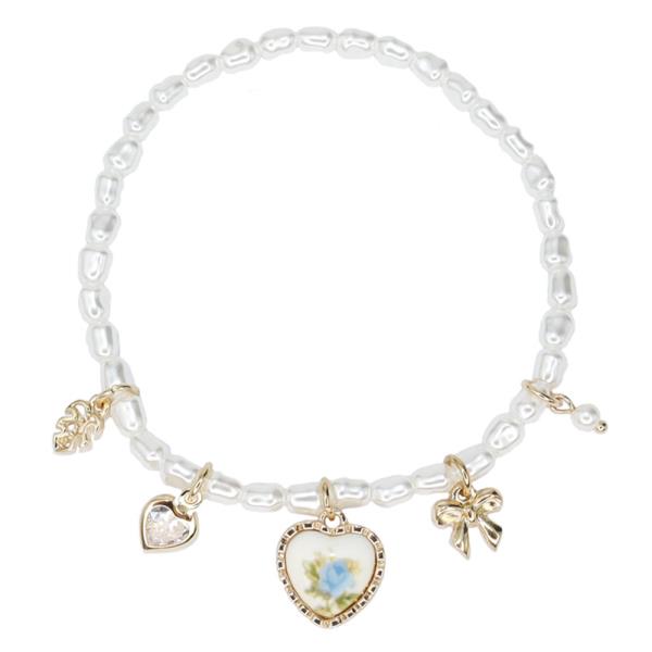 HEART MULTI CHARM BRACELET