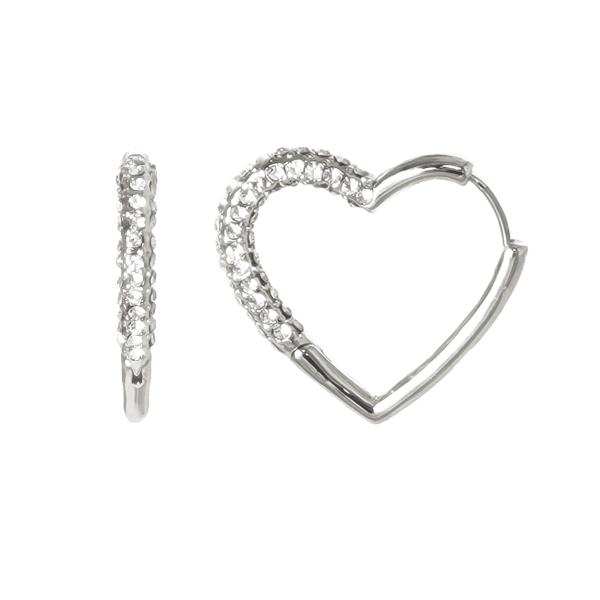 HEART OUTLINE HOOP EARRING