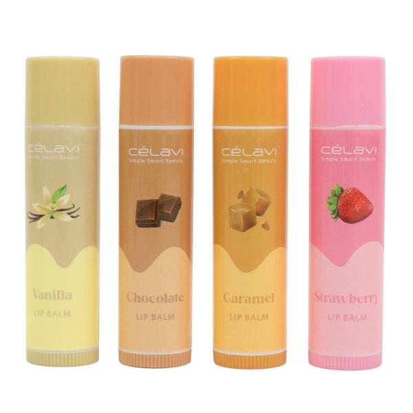 CELAVI 4PC SWEET TREATS HYDRATING LIP BALM SET (12 UNITS)