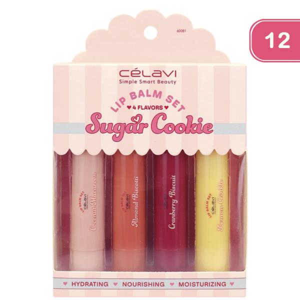 CELAVI 4PC SUGAR COOKIES LIP BALM (12 UNITS)