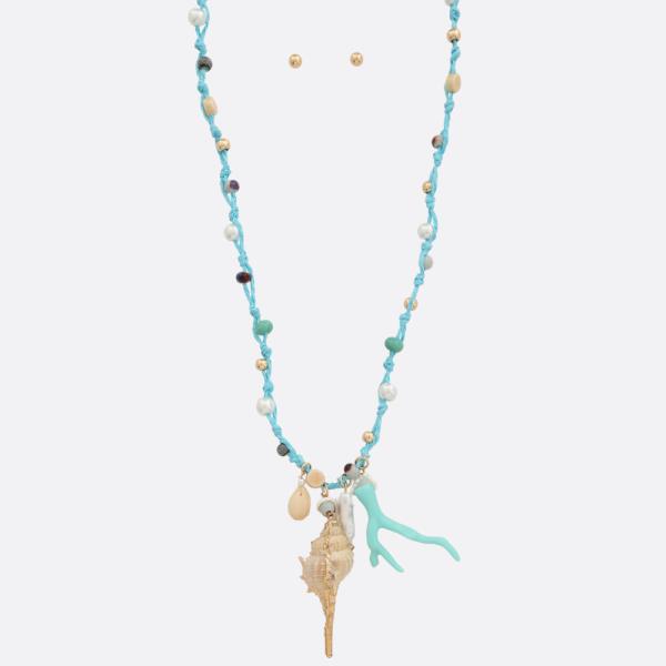 SEASHELL CORAL NECKLACE