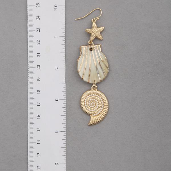 SEASHELL SEA LIFE DANGLE EARRING