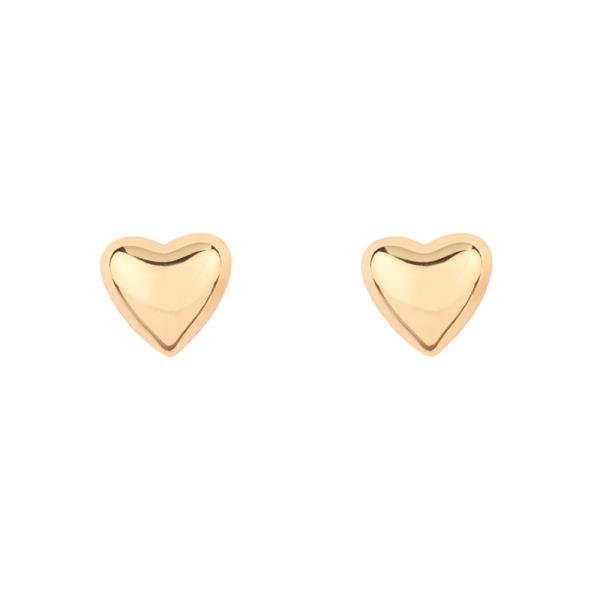 METAL HEART STUD EARRING