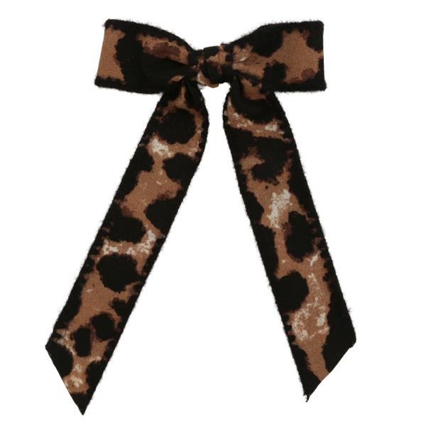 LEOPARD PATTERN HAIR BOW