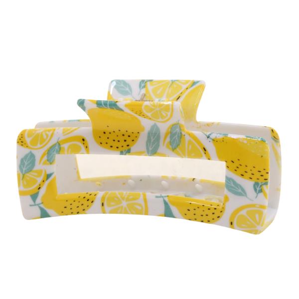 LEMON PATTERN CLAW HAIR CLIP