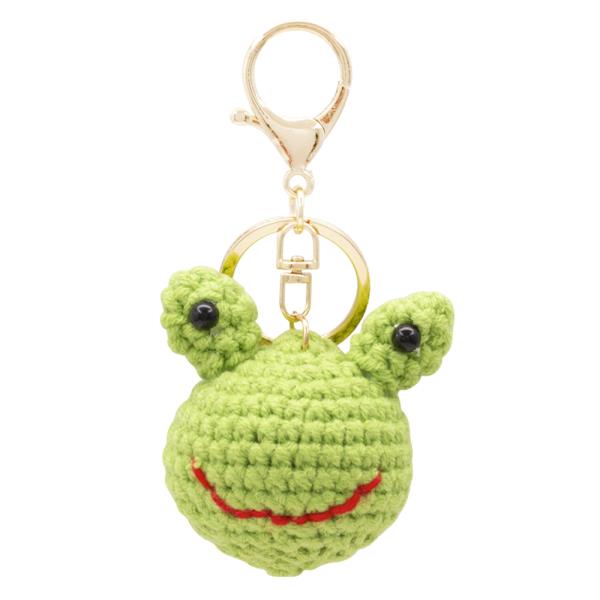 ANIMAL FACE KNITTED KEY CHAIN