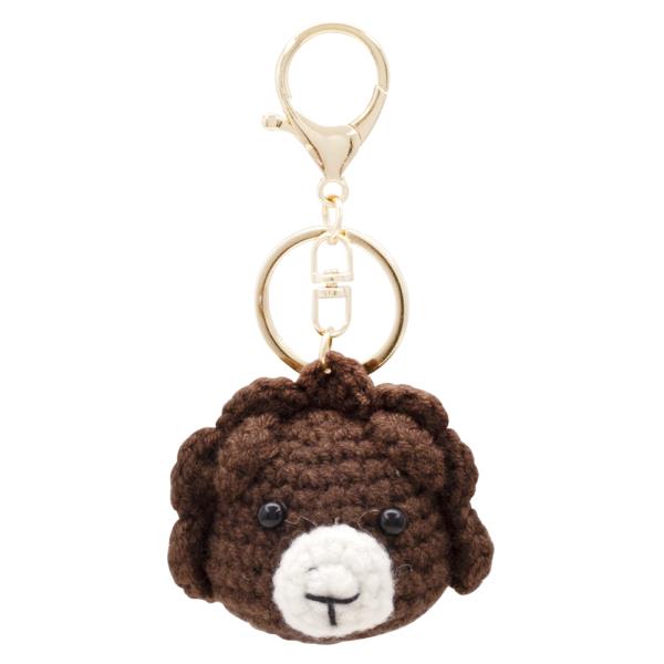 ANIMAL FACE KNITTED KEY CHAIN