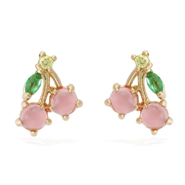 FRUIT SHAPE RHINESTONE EARRING