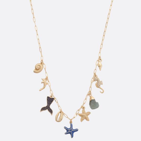 SEA LIFE MULTI CHARM STATION NECKLACE