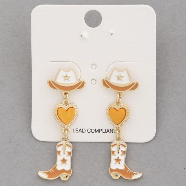 WESTERN STYLE DANGLE EARRING