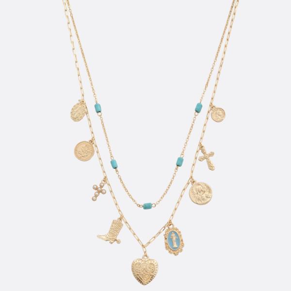 MULTI CHARM LAYERED NECKLACE