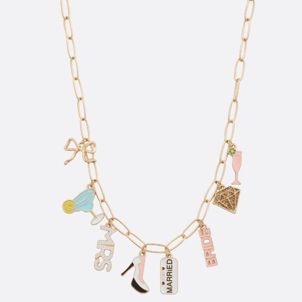 BRIDE MULTI CHARM STATION NECKLACE